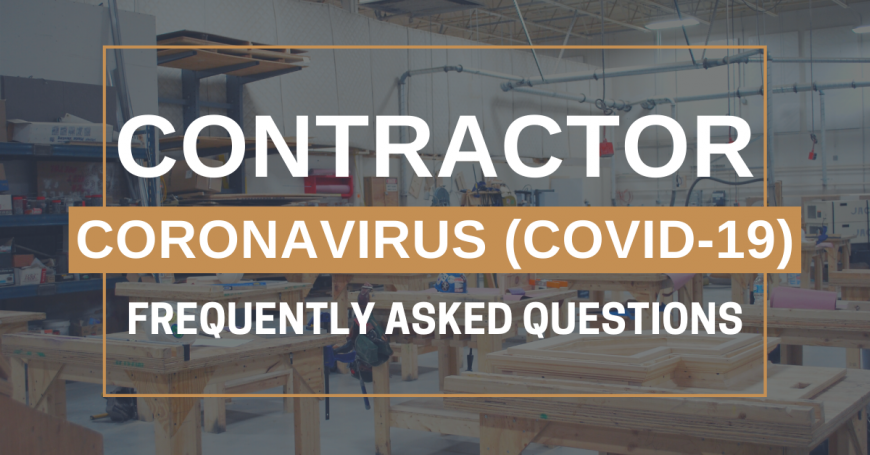 Contractor Coronavirus FAQ button
