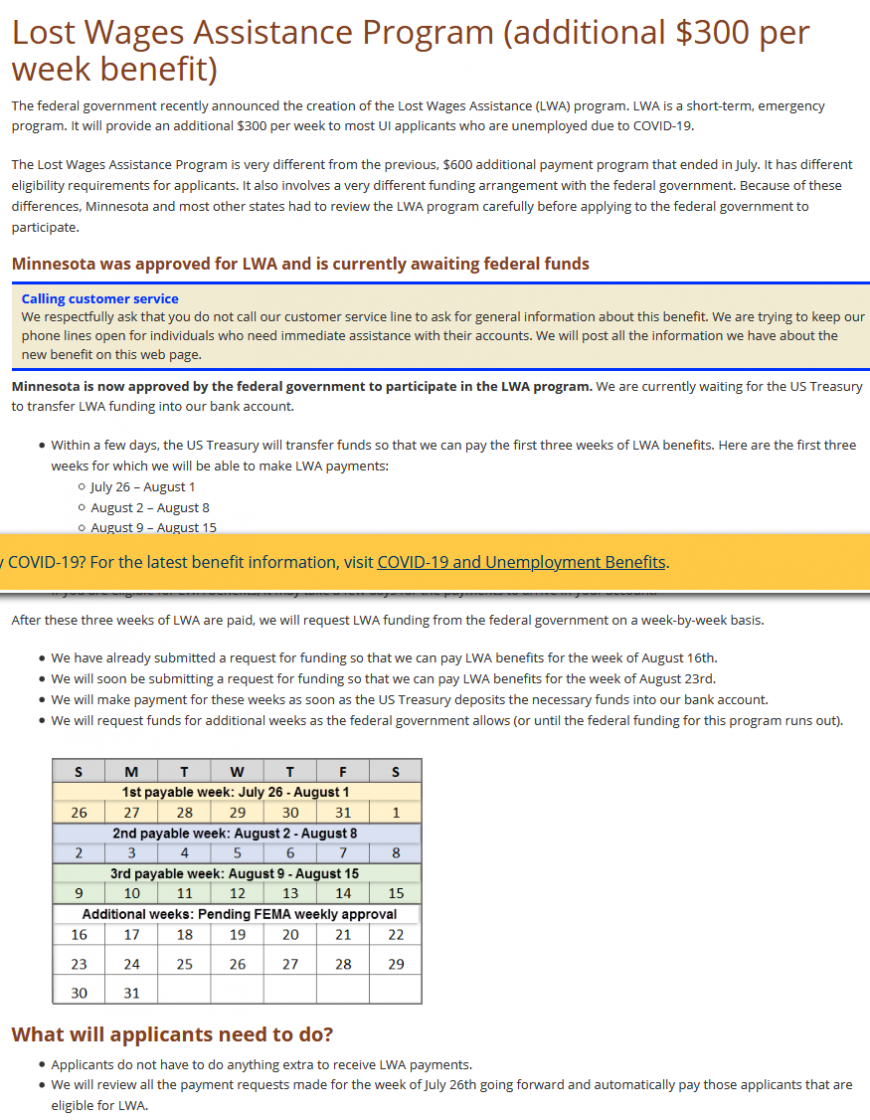 Lost wages assistance program